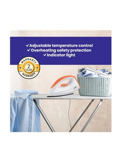 lynx LYNX Dry Iron – 1200W Non-Stick Soleplate, Adjustable Heat Control, Indicator Light, Safety Thermal Fuse, Lightweight & Ergonomic Design, Quick & Efficient Ironing for All Fabrics – 50/60Hz – LY-IR-3012  - Image 3