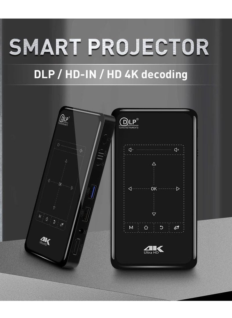 Generic - DLP P09-II Full HD Projector Android 9.0 DDR4 2GB 32GB Mini Portable 4K Wifi BT4.2 4000mA Battery Video Beamer Home Cinema - Image 1