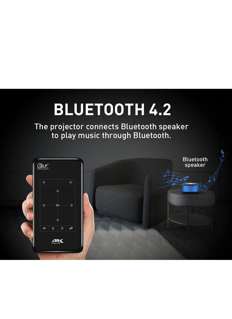 Generic - DLP P09-II Full HD Projector Android 9.0 DDR4 2GB 32GB Mini Portable 4K Wifi BT4.2 4000mA Battery Video Beamer Home Cinema - Image 1