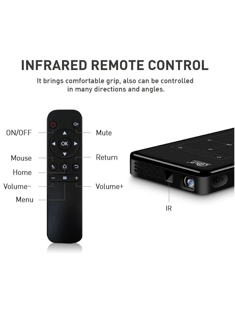 Generic - DLP P09-II Full HD Projector Android 9.0 DDR4 2GB 32GB Mini Portable 4K Wifi BT4.2 4000mA Battery Video Beamer Home Cinema - Image 1