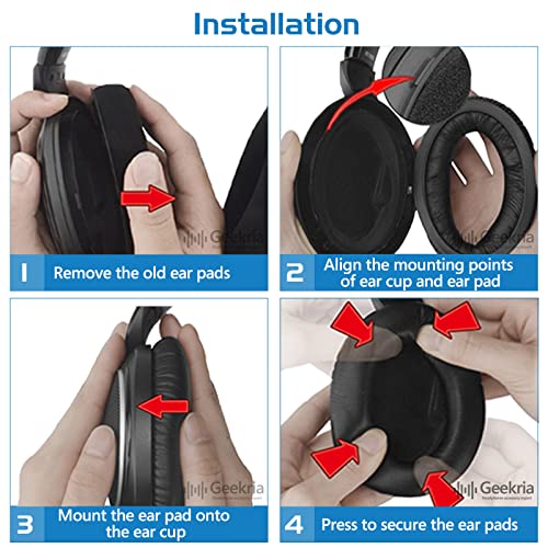Geekria Comfort Velour Replacement Ear Pads for Sennheiser HD598, HD598SE, HD598CS, HD595, HD599, HD599 SE Headphones Ear Cushions, Repair Parts with Video Guide (Brown) - Image 5