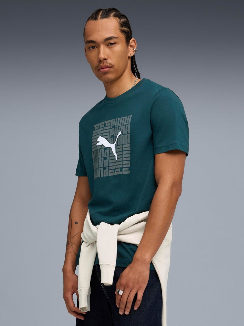 Puma Graphic Box Print T-Shirt - Image 1