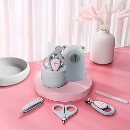 Facewegen 6-in-1 Baby Grooming Set, Natural Wooden Hairbrush and Comb, Nail Clippers,Nail Scissors, Nail File and Tweezers for Kids and Newborns in Nice Gift Box - Image 2