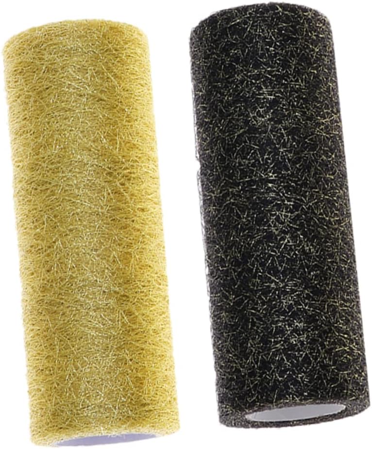 2pcs Yards Gold Organza Fabric Rolls for DIY Tutu Skirt Wedding Decor Bow Silver Yarn Tulle Netting Rolls for Craft Sewing - Image 1