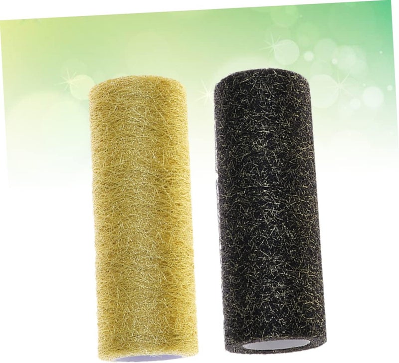 2pcs Yards Gold Organza Fabric Rolls for DIY Tutu Skirt Wedding Decor Bow Silver Yarn Tulle Netting Rolls for Craft Sewing - Image 5