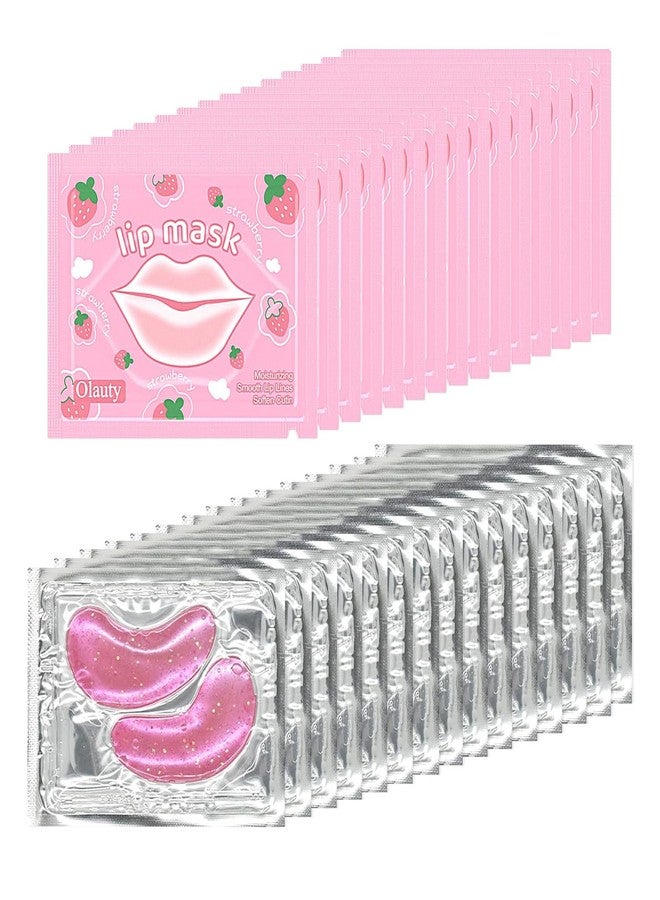 MinFei 30 Pairs Eye Masks & Lip Masks, Lip Gloss Bulk, Under Eye Patches for Puffy Eyes, Hangover Patches, Girl Stuff, Bachelorette Party Favors, Lip Mask Patches, Bridesmaid Gifts, Reducing Fine Lines - Image 1