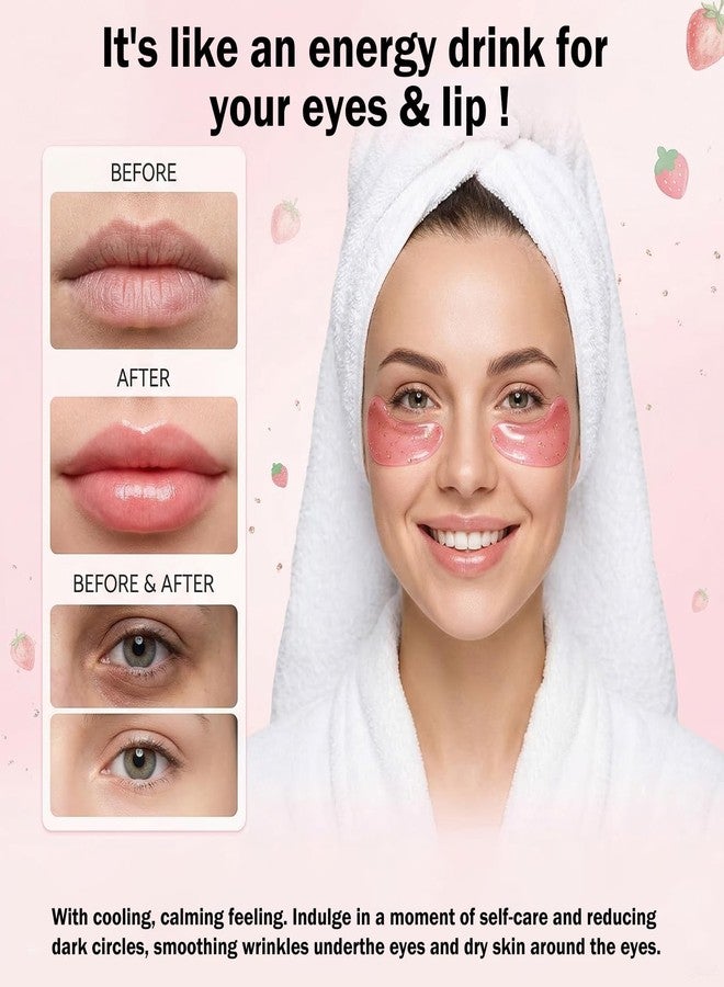 MinFei 30 Pairs Eye Masks & Lip Masks, Lip Gloss Bulk, Under Eye Patches for Puffy Eyes, Hangover Patches, Girl Stuff, Bachelorette Party Favors, Lip Mask Patches, Bridesmaid Gifts, Reducing Fine Lines - Image 3