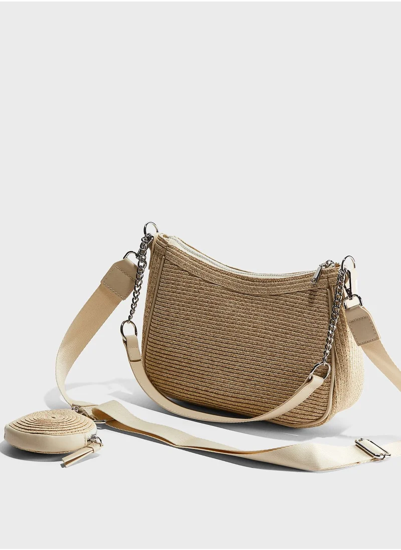 اتش اند ام Top Handle Zip Over Shoulder Bag