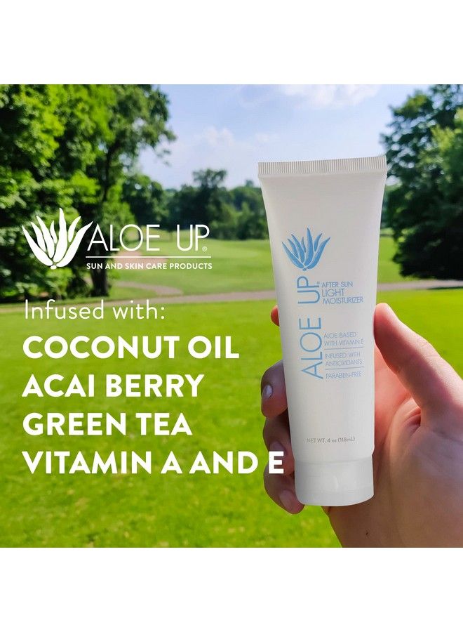 Aloe Up After Sun Light Moisturizer Skin Care Body Moisturizer Uses Aloe Vera Gel Coconut Oil And Vitamin E For After Sun Care/Beach Essential Sun Lotion Soothes Sunburned Skin / 4 Oz - Image 5