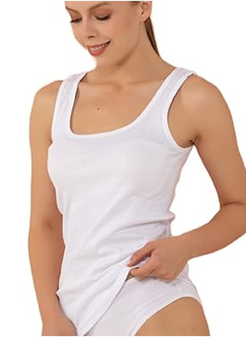 MANIKAN Undershirt Women's Wide Strap Cotton Tank Top  - Image 3