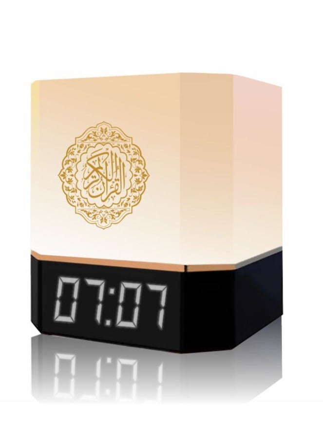 إيكوانتو مصباح لمس مكبر صوت القرآن الكريم من إكوانتو - مصباح ذكي يعمل باللمس ومكبر صوت بلوتوث محمول بجوار السرير، 16 ترجمة، 16 قارئًا مكبر صوت AZAN مع التحكم في التطبيق، 7 أضواء ليلية قابلة للتغيير  - Image 3