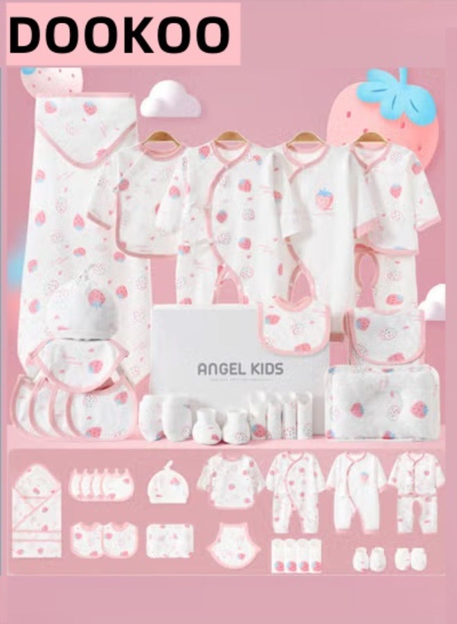 DOOKOO 24PCS Newborn Baby Gift Set, Newborn Layette Gift Set for Boys and Girls, Babies Essential Clothes Accessories with Baby Blanket, 100% Premium Cotton, for Spring Summer Autumn Winter - Image 1