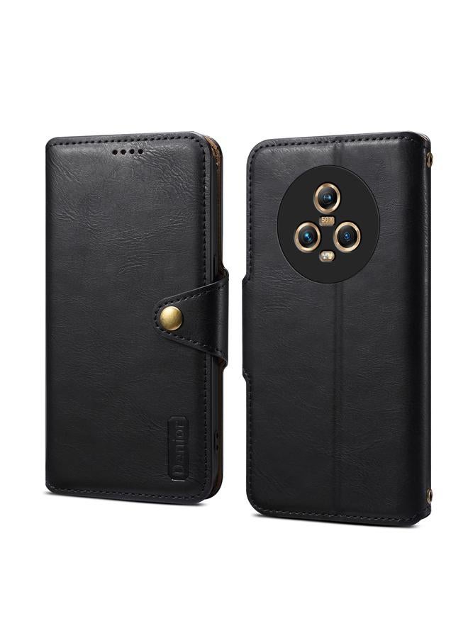 Case For Honor Magic5 Cowhide Texture Wallet Style Leather Phone Case