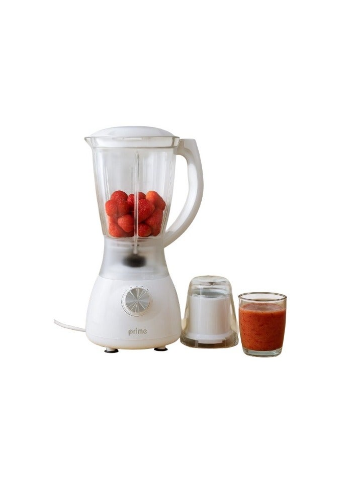 Prime خلاط 4 سرعات نبض مع طاقة 1 مل 400 واط 1.5 لتر أبيض