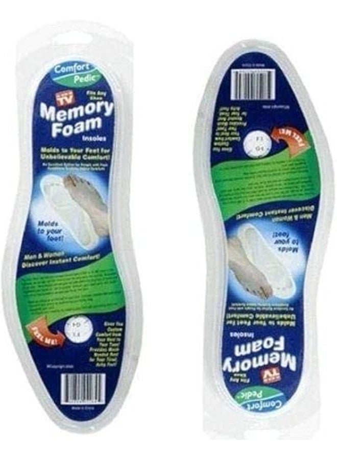 نعل داخلي من الميموري فوم لجميع الأحذية - قابل للقص والتشكيل، يمنع الروائح ويقلل صدمات الكعب - راحة فورية للرجال والنساء - Image 1