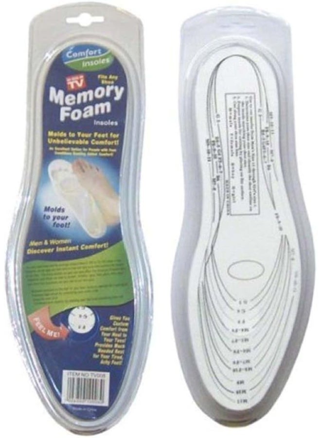 نعل داخلي من الميموري فوم لجميع الأحذية - قابل للقص والتشكيل، يمنع الروائح ويقلل صدمات الكعب - راحة فورية للرجال والنساء - Image 2