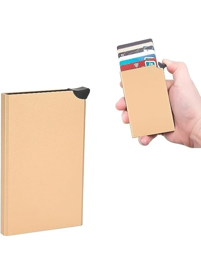 zoba Smart Metal RFID Theft-Resistant Card Wallet - Slim Design for Men and Women(gold) - Image 5