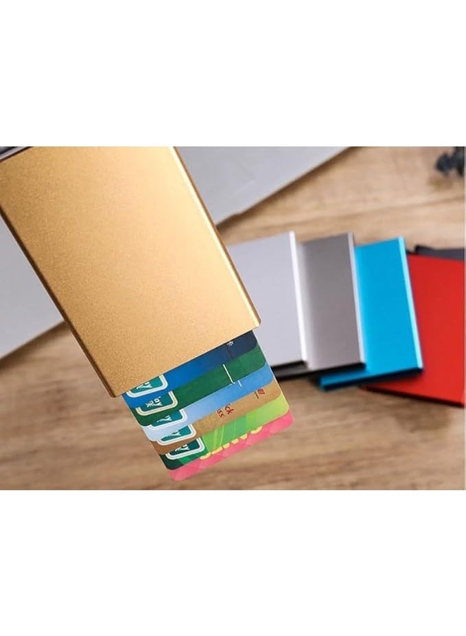 zoba Smart Metal RFID Theft-Resistant Card Wallet - Slim Design for Men and Women(gold) - Image 3