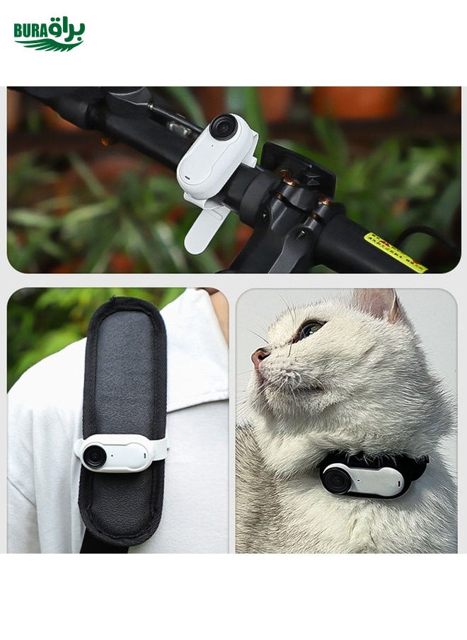 BURAQ For Insta360 GO 3 / 3S Sunnylife IST-Q9335 Camera Silicone Case Wristband Bicycle Strap Expanding Accessories(Black)  - Image 2