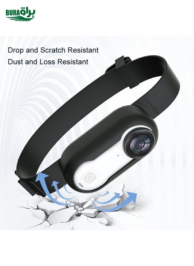 BURAQ For Insta360 GO 3 / 3S Sunnylife IST-Q9335 Camera Silicone Case Wristband Bicycle Strap Expanding Accessories(Black)  - Image 3