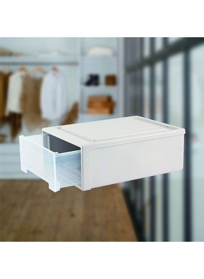 DANUBE HOME صندوق تخزين أدراج ماجنوس منظم لخزانة المطبخ المنزلية 29 لتر 47X35X18 سم، بيج - Image 2