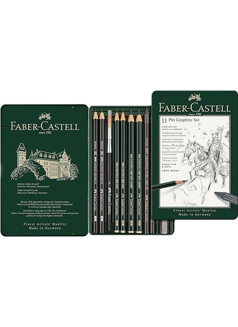 Set Pitt Graphite Pencil Tin 11 Pieces