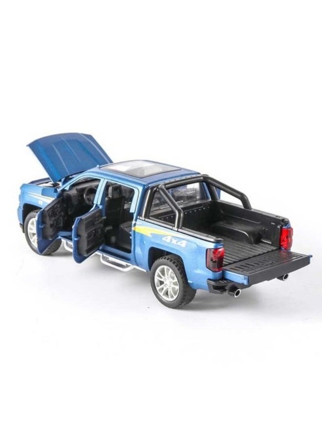 1:28 Scale Simulation of Chevrolet Truck - Diecast Metal Toy Car with Pull-Back Action, Opening Doors - Image 5