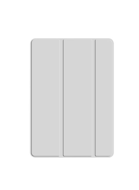 Protective Case For All Ipad Series Tablet Computers Three-fold Side Skin-tone Tpu Soft Shell Solid Color Simple Design-Color:Grey-Applicable Model:ipad2/3/4