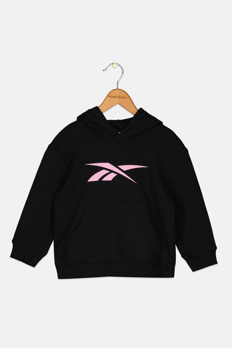 Reebok Toddlers Girl Sportswear Fit Long Sleeve Outdoor Hoodie, Black - Image 2