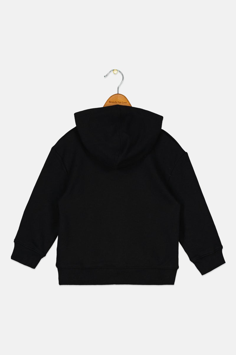 Reebok Toddlers Girl Sportswear Fit Long Sleeve Outdoor Hoodie, Black - Image 3