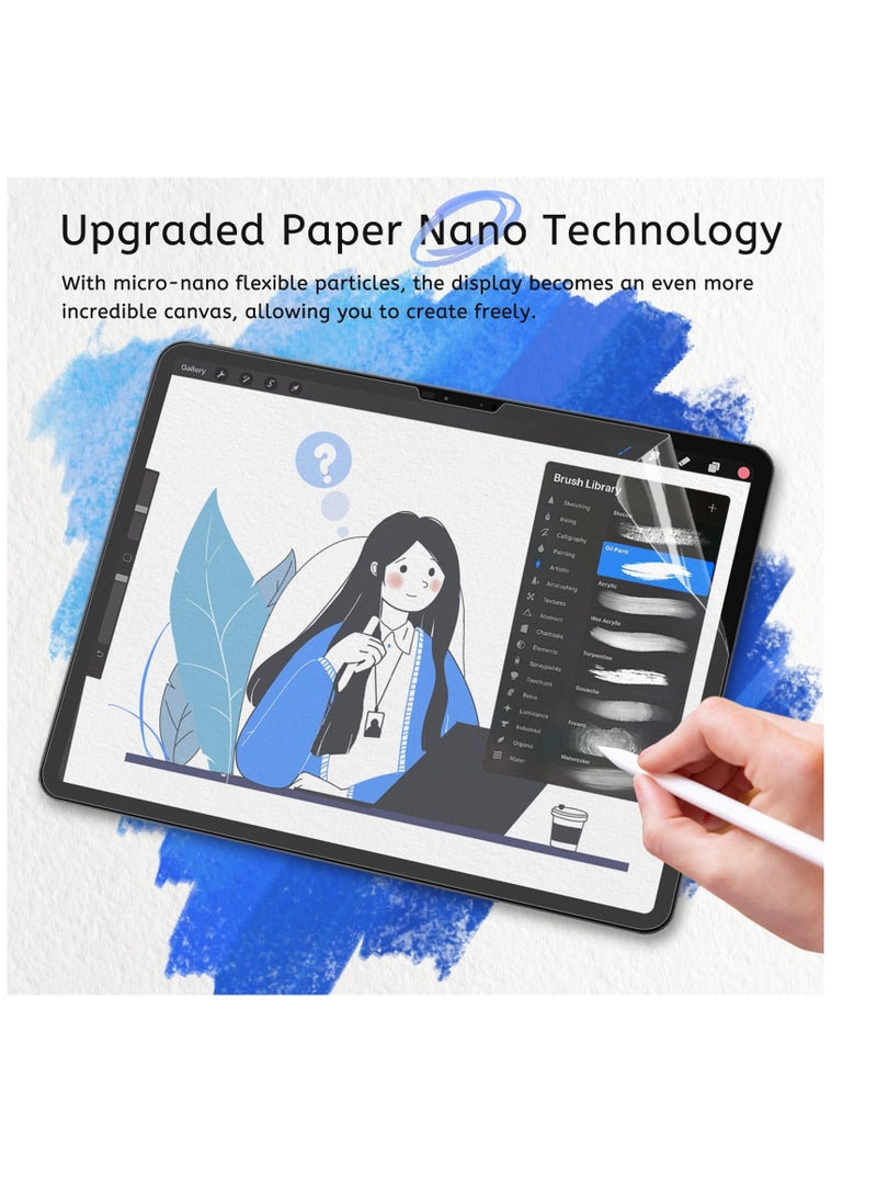 Aookay Paperfeel Screen Protector for iPad Air 13 Inch M3/M2 (7th/6th Generation, 2025/2024), Designed for Natural Writing and Drawing, Anti-Glare Paper-like Film (iPad Air 13 Inch 2024/2025)  - Image 3