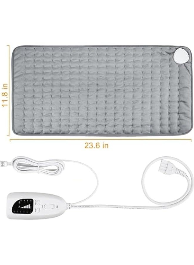 TRASSLE Heating Pad - Electric Heating Pads for Back, 6 Temperature & 4 Timer Settings,Hot Heated Pad for Abdomen, Neck, Shoulder, Knee, Moist Heat & Auto Shut Off  - Image 2