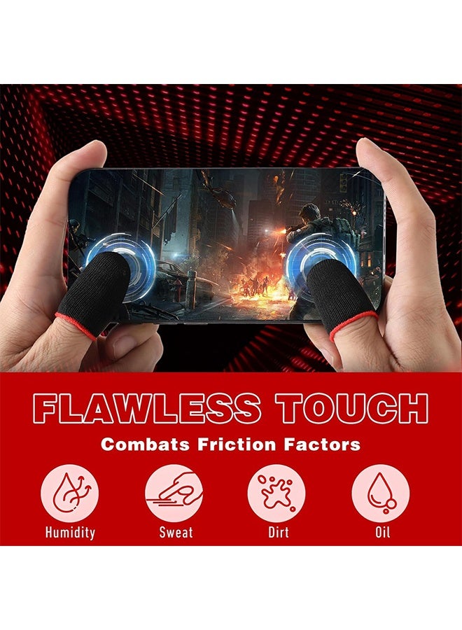 10pcs Finger Gloves for Gaming,Gaming Finger Sleeves,Thumb Sleeves Mobile Game,Ultra Thin,Breathable and Sweat-Wicking Game Fingers Sleeve Fit All Touchscreen Devices - Image 4