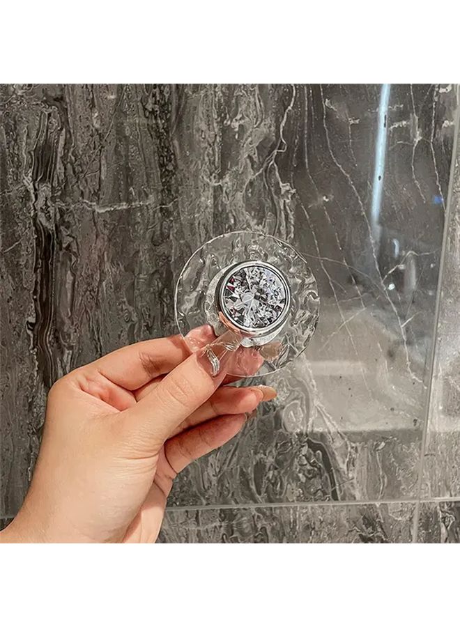 White Acrylic Bathroom Wall Hooks Set For Towel Clothes Jewelry Storage - Image 4