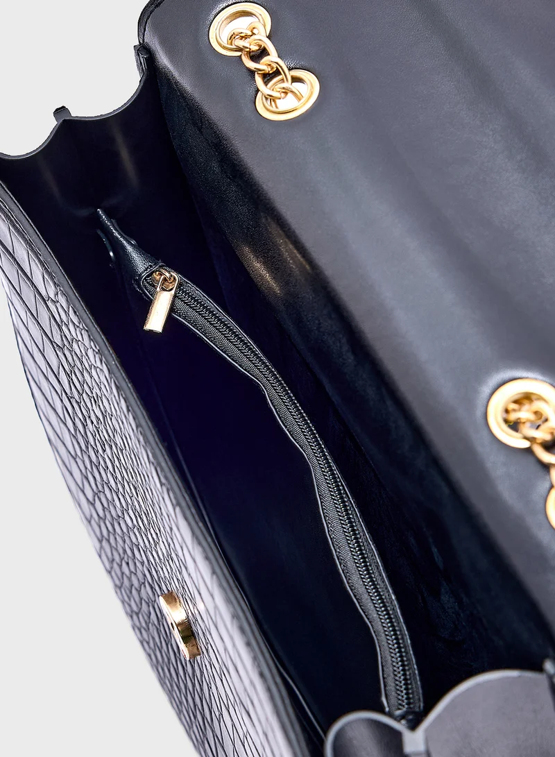 ELLA Metal Trim Crossbody