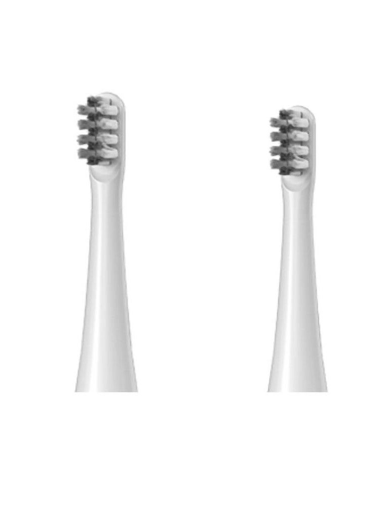 باميدي رؤوس استبدال فرشاة الأسنان الكهربائية T501 عبوة واحدة (عدد 2 رؤوس فرشاة) - أبيض - Image 1