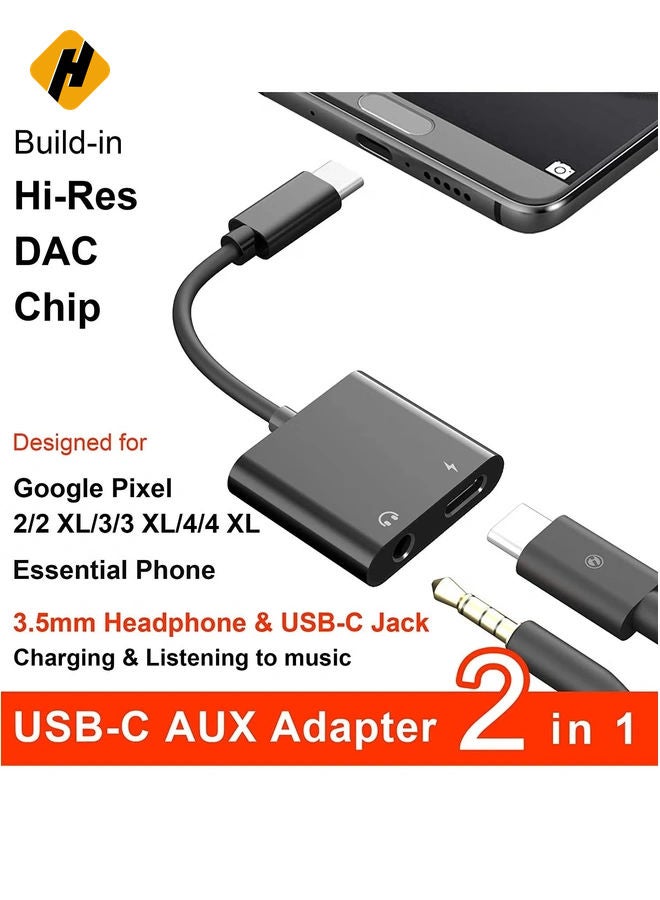 هوها محول سماعة رأس USB C إلى 3.5 مم ، شحن سريع 60W ، Type C Audio Jack Aux Aux Converter ، العمل في iPad Pro/Air 4 - Image 3