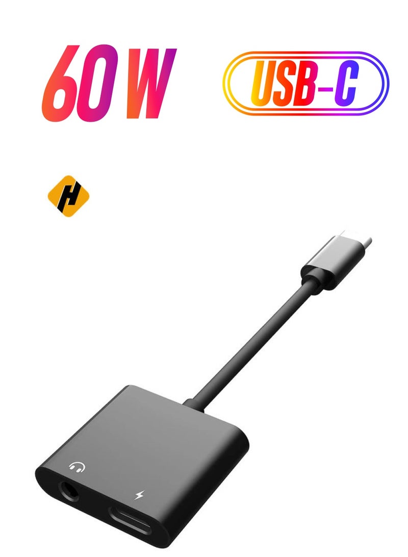 هوها محول سماعة رأس USB C إلى 3.5 مم ، شحن سريع 60W ، Type C Audio Jack Aux Aux Converter ، العمل في iPad Pro/Air 4 - Image 1