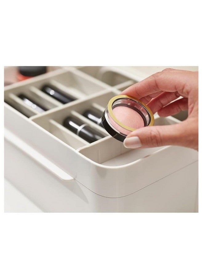 PUSHKH PUSHKH Cosmetic Organizer with Removable Magnification Mirror Large Drawer Compartment Makeup Storage Box For Brushes, Mascaras, Eye-shadows, Cotton buds or make-up sponges - Image 3