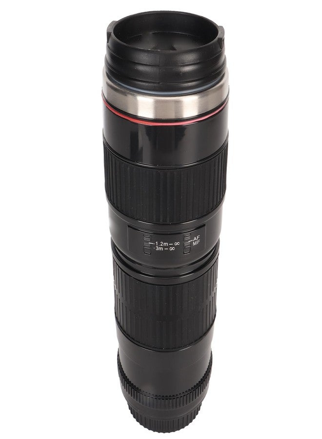 فوكتي كوب قهوة على شكل عدسة كاميرا من فوكيتي، أكواب عدسة من الفولاذ المقاوم للصدأ مع غطاء، كوب سفر معزول مانع للتسرب، زجاجة ماء/شاي، هدايا رائعة للمصورين، لوازم منزلية، للأصدقاء، مكافآت مدرسية - Image 1