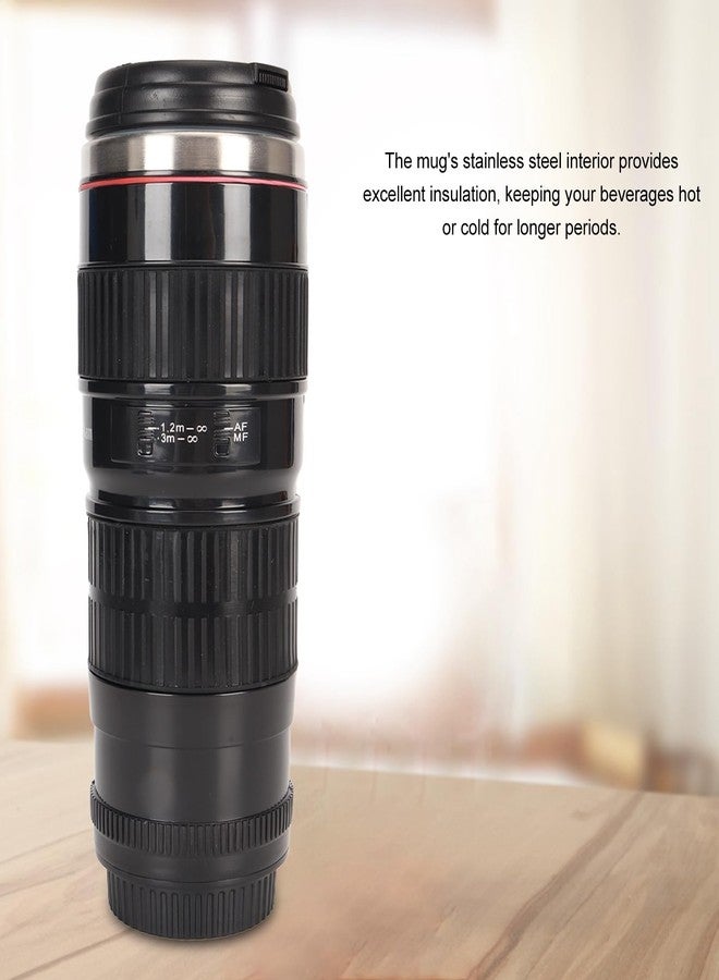 فوكتي كوب قهوة على شكل عدسة كاميرا من فوكيتي، أكواب عدسة من الفولاذ المقاوم للصدأ مع غطاء، كوب سفر معزول مانع للتسرب، زجاجة ماء/شاي، هدايا رائعة للمصورين، لوازم منزلية، للأصدقاء، مكافآت مدرسية - Image 4