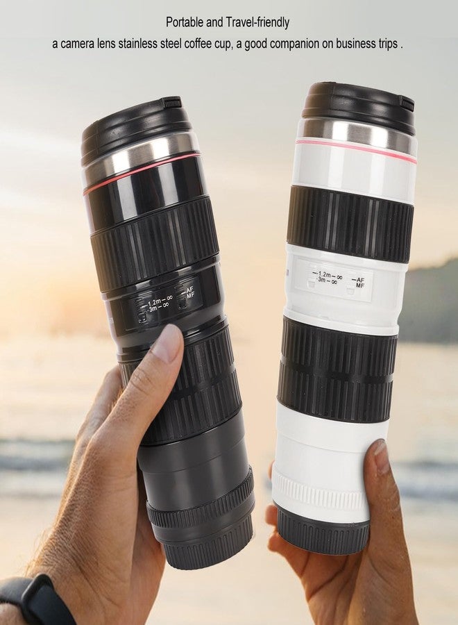 فوكتي كوب قهوة على شكل عدسة كاميرا من فوكيتي، أكواب عدسة من الفولاذ المقاوم للصدأ مع غطاء، كوب سفر معزول مانع للتسرب، زجاجة ماء/شاي، هدايا رائعة للمصورين، لوازم منزلية، للأصدقاء، مكافآت مدرسية - Image 3
