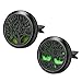 KVAEY 2PCS 30mm Car Diffuser Vent Clips Tree of Life Aromatherapy Essential Oil Diffuser Locket with 12 Felt Pads Stainless Steel Car Diffuser Locket Air Freshener Black - Image 2