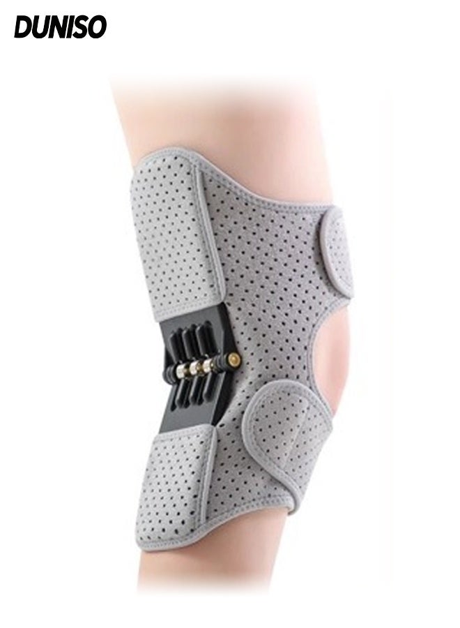 DUNISO Knee Booster,Adjustable Patella Knee Booster Brace,Knee Protection Pads for Women and Men,Comfortable, Breathable, Anti Slip,for Relieve Knee Pain,for Knee osteoarthritis, Climbing, Squat, Mountaineering, Exercising - Image 1