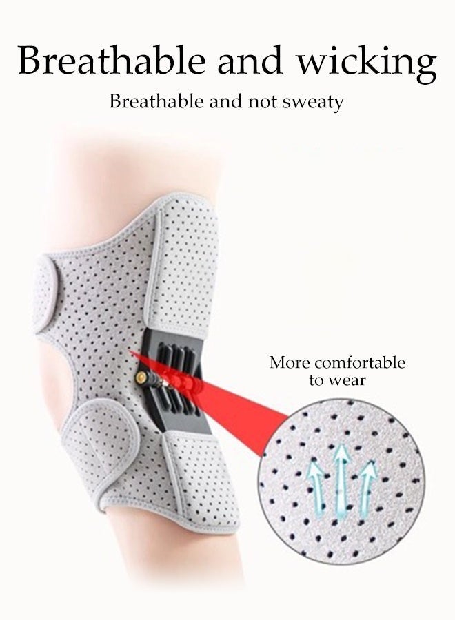 DUNISO Knee Booster,Adjustable Patella Knee Booster Brace,Knee Protection Pads for Women and Men,Comfortable, Breathable, Anti Slip,for Relieve Knee Pain,for Knee osteoarthritis, Climbing, Squat, Mountaineering, Exercising - Image 5