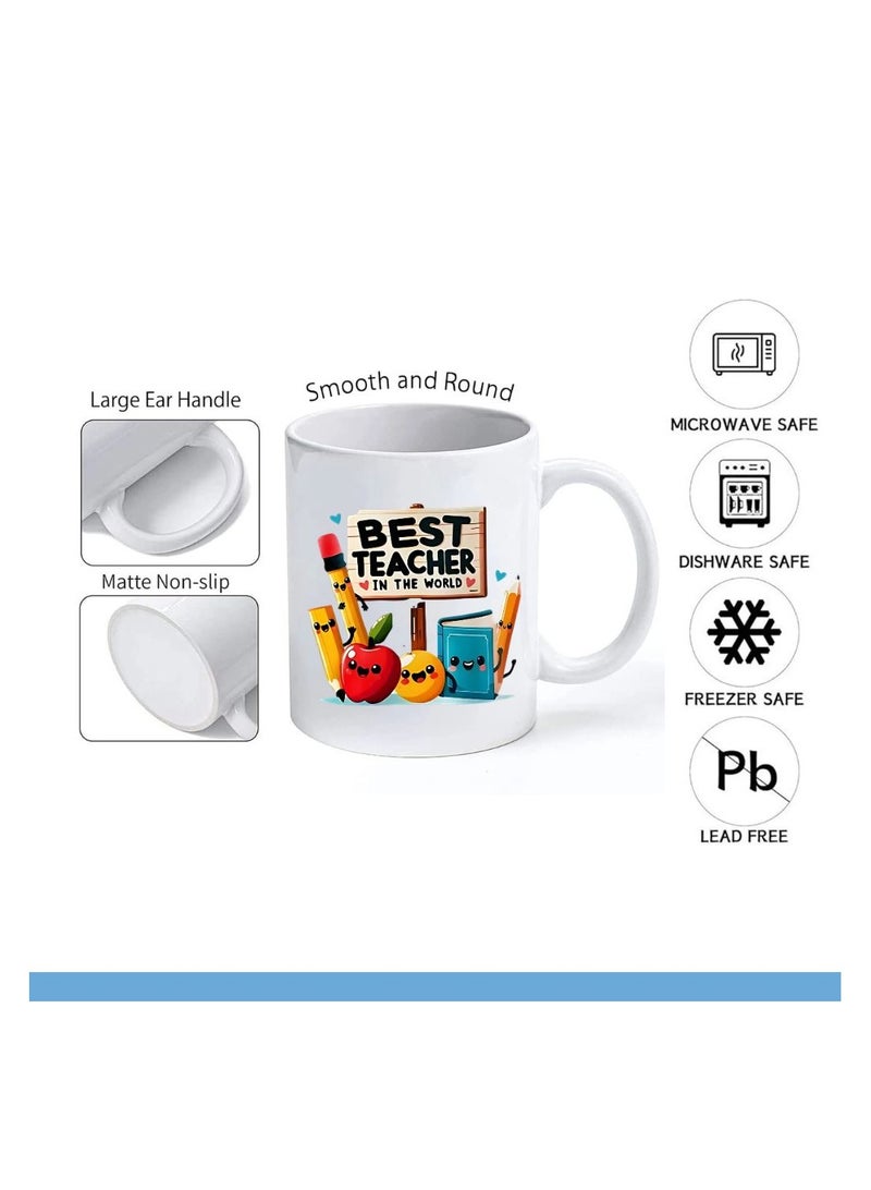 PRINTSHOP4ME Teachers Day T-Shirt And Ceramic Coffee Mug Combo–Thoughtful Gift Set For Teachers–Ideal For Women Educators–Appreciation Gift For Teacher’s Day,End Of Year Or Back To School  - Image 4