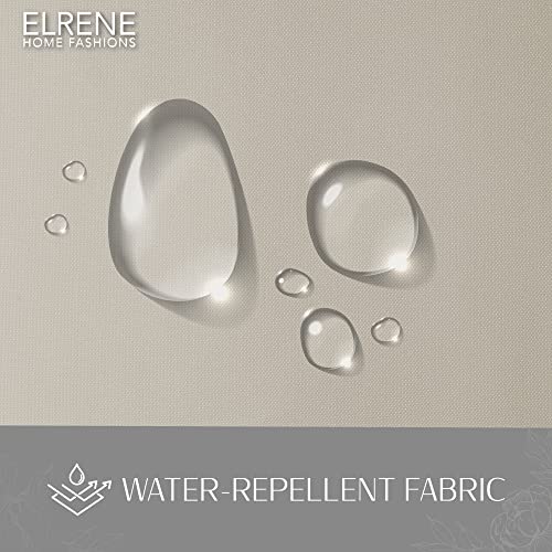 Elrene Home Fashions Matine Weatherproof Tab-Top Indoor/Outdoor Solid Color Curtain Panel for Porch, Pergola, Patio, Deck, 52”W x 95”L, Taupe - Image 4