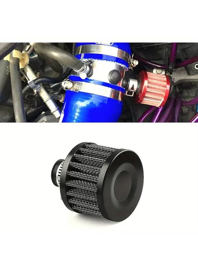Universal Black 12mm Air Intake Filter 2pcs Set For Car Motorcycle Turbo Vent - Image 3