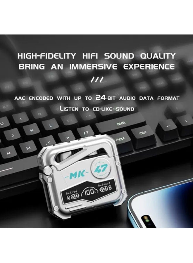 general MK47 cool mechanical wireless bluetooth headset ultra-long battery life TWS gaming headset - Image 2