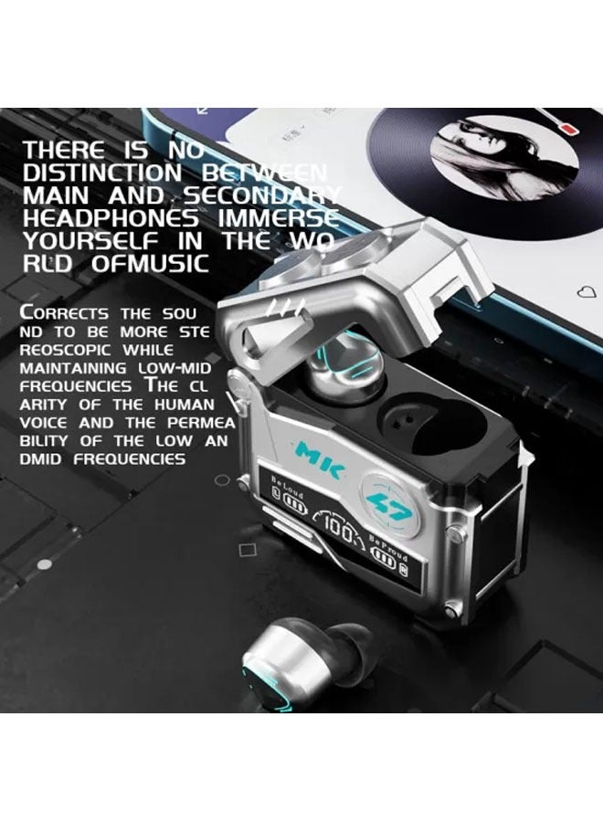 general MK47 cool mechanical wireless bluetooth headset ultra-long battery life TWS gaming headset - Image 3